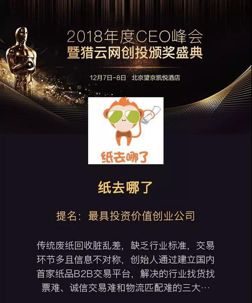 紙去哪了喜提創(chuàng)投界“最具投資價值創(chuàng)業(yè)公司”殊榮
